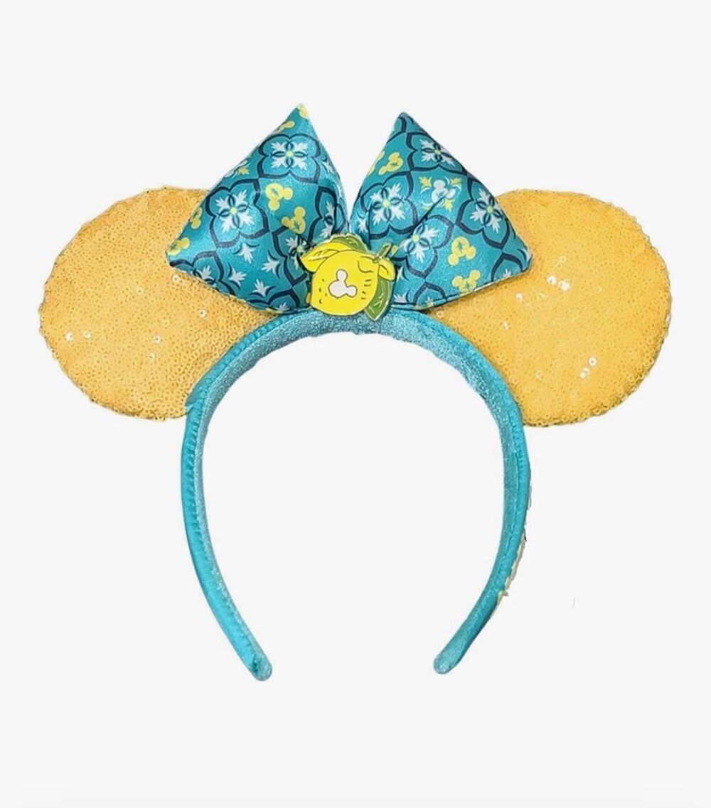 Epcot Saluti Limoncello Italy Minnie Mouse Ears Lemon puff bowHeadband